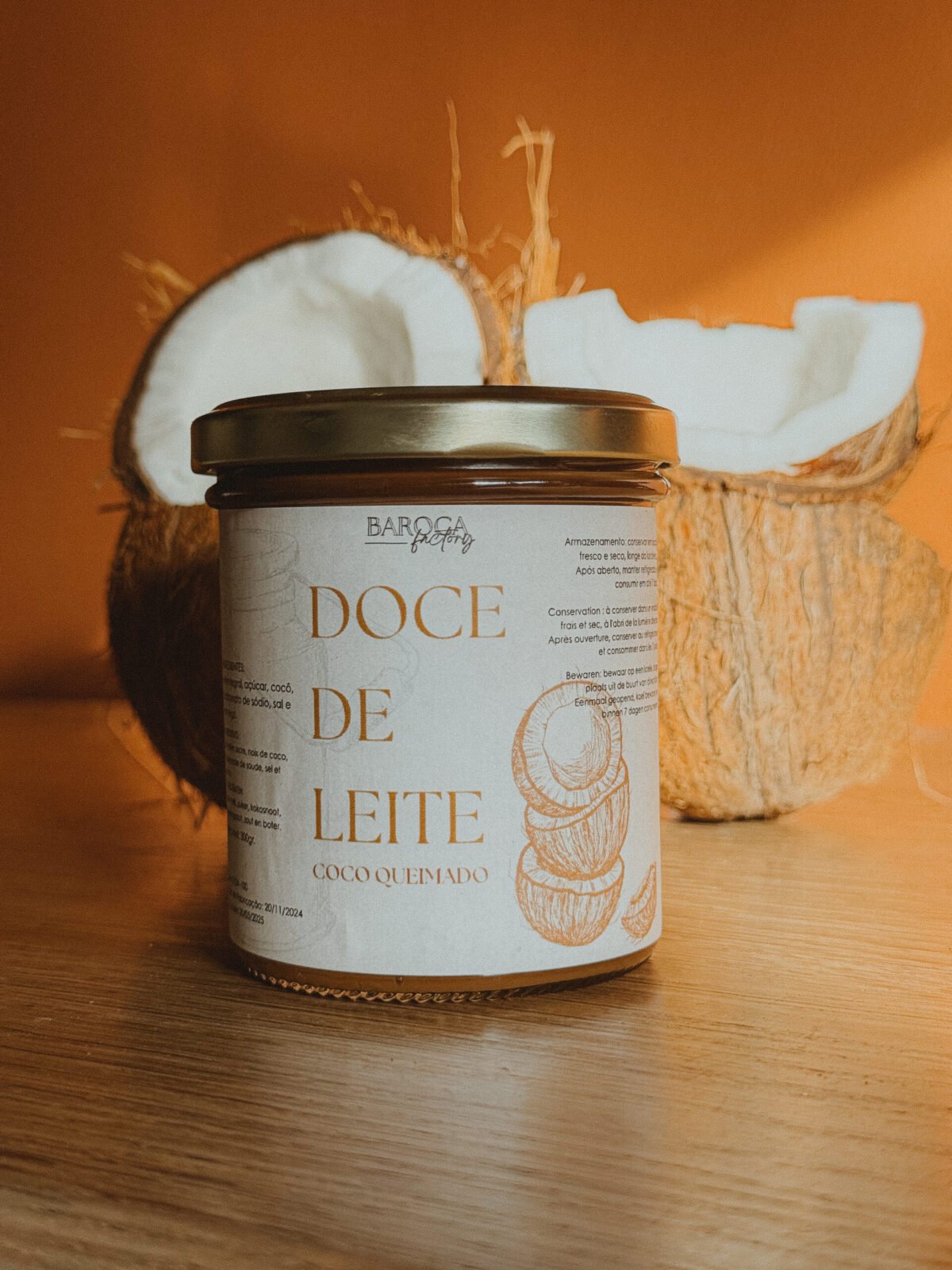 Doce de Leite com Coco Queimado - Baroca Café